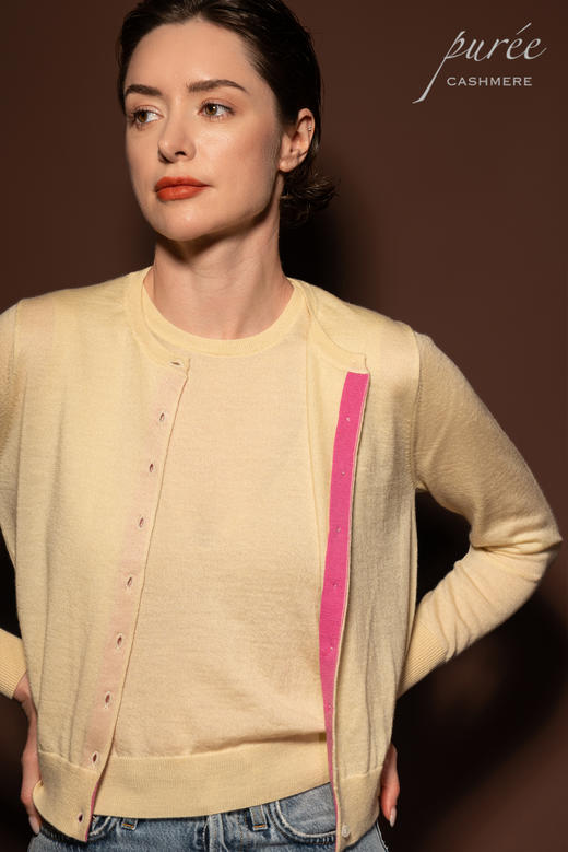 #1979/1981「PETITE SET」 100% WORSTED CASHMERE 精纺羊绒小套装-小开衫和背心 商品图2