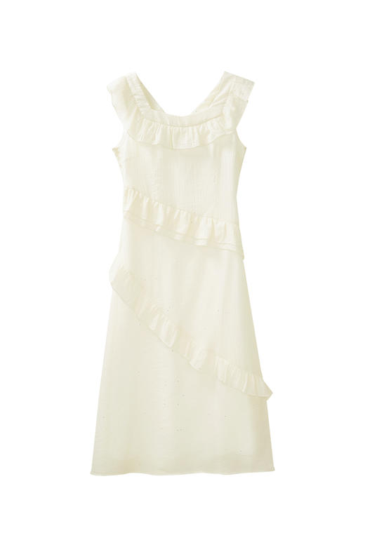 鹿向南「洛斯町澈」2025夏季新款法式方领气质连衣裙女高级感长裙DYL661739 商品图2