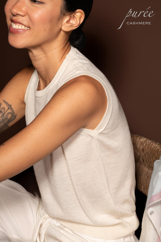 #1979/1981「PETITE SET」 100% WORSTED CASHMERE 精纺羊绒小套装-小开衫和背心 商品图8