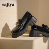 Safiya/索菲娅2025英伦风水钻百搭一脚蹬粗跟厚底增高乐福鞋SFD3112130 商品缩略图5