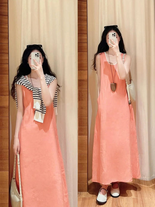 【高品质私服】【IC亚麻平纹两件套连衣裙】搭配低饱和哑光质感，营造松弛慵懒氛围，营造出利落又适宜的春夏氛围G1470-CC【无标出货 介意慎拍】 商品图4