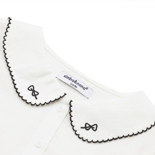 【辛巴娜娜】simbanana童装女童衬衫可爱上衣娃娃衫春秋新款宝宝小儿童纯棉衬衣 商品图2