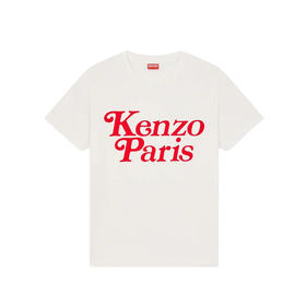 KENZO 高田贤三 女士 VERDY 联名字母徽标印花宽松棉质圆领短袖T恤 白色 FE52 TS118 4SO 02
