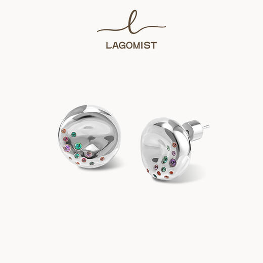 【LAGOMIST】早餐系列 | 金/银砂糖贝果耳钉 商品图1