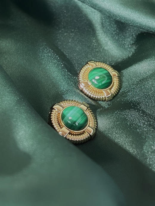 Zambian Fountain Earrings｜赞比亚绿影耳环 商品图0