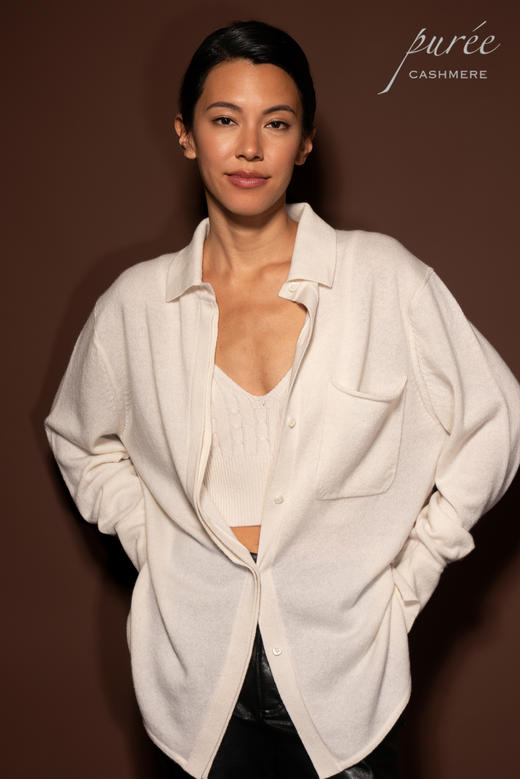 #1968「CASHMERE LONG SHIRT」 100% CASHMERE 羊绒长衬衫 商品图3