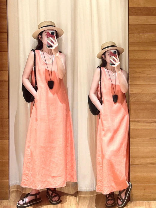 【高品质私服】【IC亚麻平纹两件套连衣裙】搭配低饱和哑光质感，营造松弛慵懒氛围，营造出利落又适宜的春夏氛围G1470-CC【无标出货 介意慎拍】 商品图7