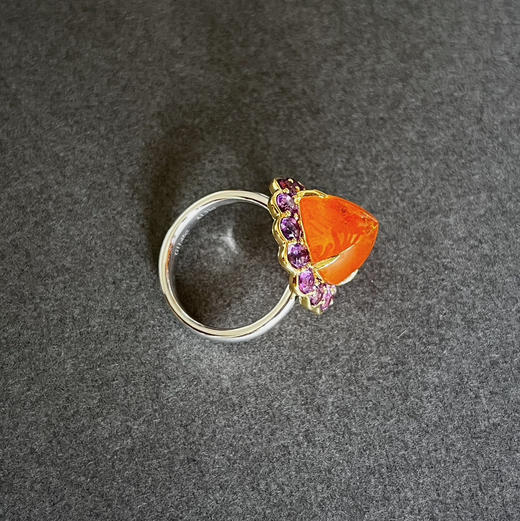 BY EVITA系列 18K镶芬达石和紫晶 戒指 商品图2