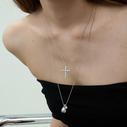 ARSIS银饰｜秘密花园系列 星芒十字架项链 商品图2