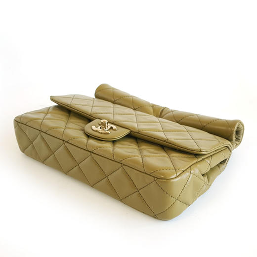 【95新】CHANEL香奈儿AS4199 B13116 NO20023A绿色CF手卷包手拿包女士现售价：17500！270625AI11 商品图6