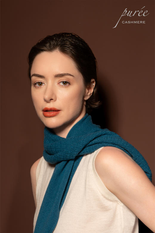 #1951 「CASHMERE BANDANA」 100% CASHMERE  羊绒华夫格三角巾 商品图12