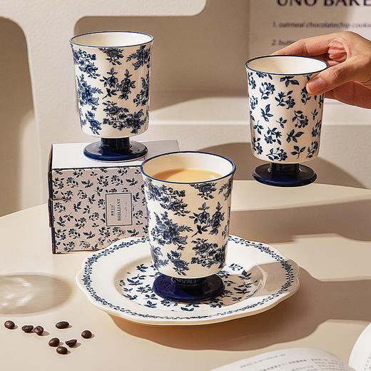 摩登主妇马克杯陶瓷高脚杯高颜值精致家用喝水杯办公室杯子咖啡杯 商品图4