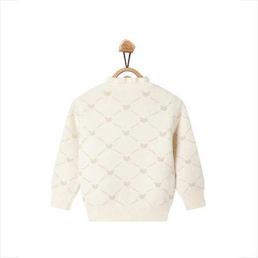 【辛巴娜娜】simbanana女童针织衫甜美木耳圆领洋气套头毛衣上衣 商品图1