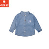 棉果果秋季新品男童永恒蓝色牛仔衬衫M312150225454 商品缩略图1