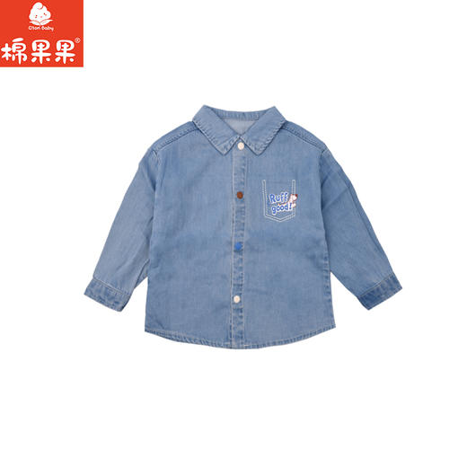 棉果果秋季新品男童永恒蓝色牛仔衬衫M312150225454 商品图1