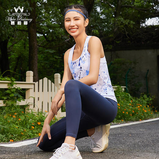 【清仓打包促】慕柏郦喷墨印花透气舒适运动跑步背心1613 商品图3