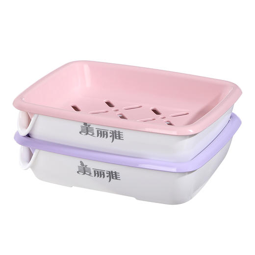 【批发】美丽雅双层沥水皂盒欧式时尚香皂盒颜色随机 1套 商品图5