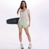 【限时秒】YOGACODE【火树银花系列】瑜伽短袖罩衫女夏季抽褶修身显瘦运动t恤DWA115543 商品缩略图3