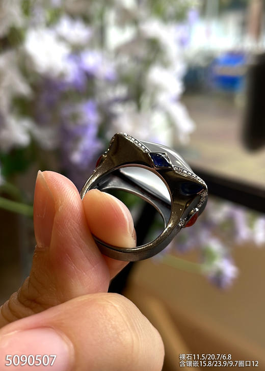 玻璃种木那无事牌戒指【5090507】具体价格微信咨询 商品图8