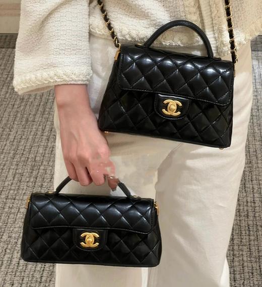 重磅渠道  25P羊皮kelly手提包   横版小号/中号   进口羊皮链条斜挎包 商品图0