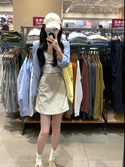 【YW】无忧购粉色速干工装半身裙女夏季2025新款显瘦冰丝a字短裙防走光包臀裙2416（截单后3-5天发货） 商品图1