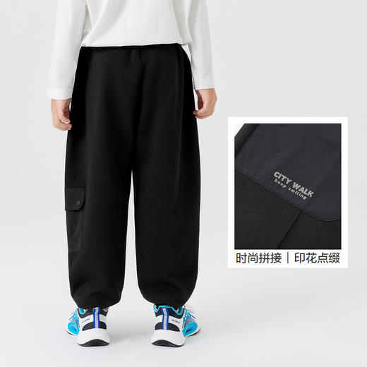 巴拉巴拉男童长裤儿童工装裤秋装束脚裤百搭休闲洋气潮酷印花时尚 商品图3