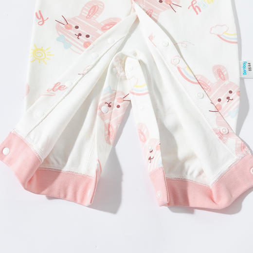 贝贝怡【7A抗菌】2025春秋新款女宝前开连体衣婴幼童满月哈衣爬服ZB3EL005 商品图8