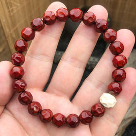 【青山特惠】8.8*9mm 数控精工纯手工雕刻无相珠 5星料 搭配猛犸 小叶紫檀手串t5