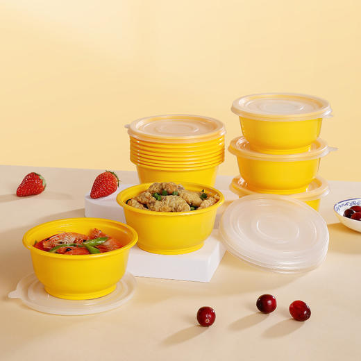 【批发】美丽雅方便餐盒360ML圆型餐盒(12个入) 商品图1
