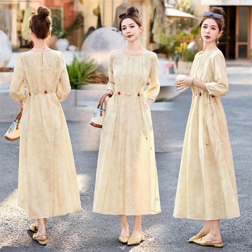 时尚气质札染种，工艺法式连衣裙HR-GJC2528 商品图3