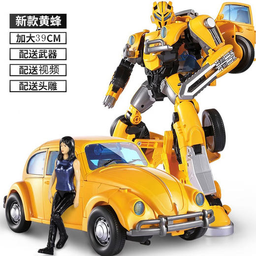 【变形金刚狂潮来袭🔥】合金版大黄蜂&擎天柱手办，车形机器人自由切换⚡男孩的武装玩具！ 商品图11