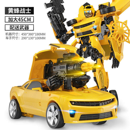 【变形金刚狂潮来袭🔥】合金版大黄蜂&擎天柱手办，车形机器人自由切换⚡男孩的武装玩具！ 商品图12