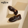 Safiya/索菲娅2025英伦风复古玫瑰扣圆头百搭深口粗跟乐福鞋 商品缩略图5