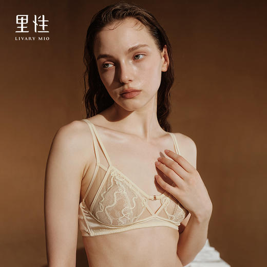 里性 LIVARY MIO 缠绵-Lingering 蕾丝真丝双层罩杯内衣无钢圈轻薄文胸 商品图3