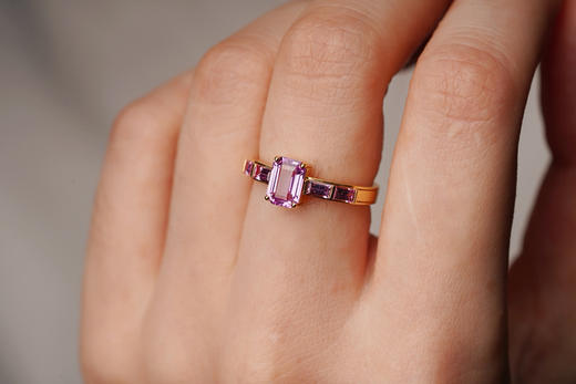 砚宝镶嵌专场｜1.14ct 紫色无烧蓝宝石 商品图7