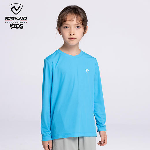 诺诗兰儿童长袖T恤 CO130306 | 高弹贴身、舒适不紧绷、简约休闲 商品图2