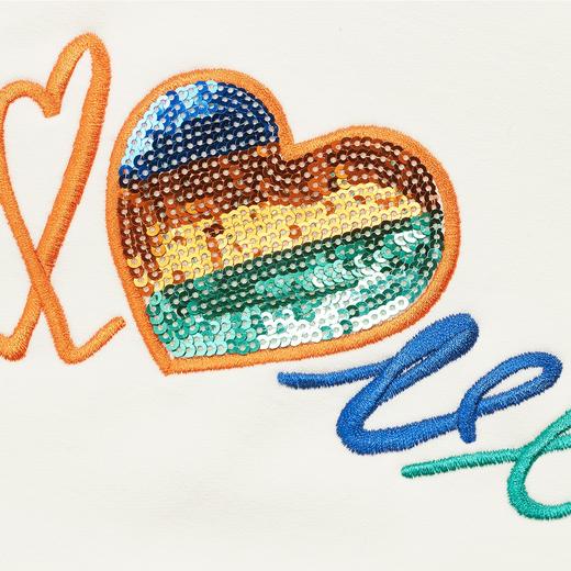 【辛巴娜娜】simbanana儿童洋气带帽小宝宝纯色字母珠片上衣女 商品图3