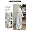 春夏轻薄奶芙西装裤 显瘦高腰宽松慵懒直筒阔腿裤 商品缩略图2
