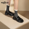 Safiya/索菲娅2025学院风钻扣漆皮百搭粗跟一脚蹬厚底乐福鞋SFD3112107 商品缩略图6