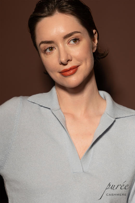 #1975「POLO SHORT SLEEVE」 100% CASHMERE 羊绒POLO领短袖 商品图1