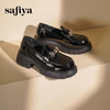 Safiya/索菲娅2025英伦风水钻百搭一脚蹬粗跟厚底增高乐福鞋SFD3112130 商品缩略图4