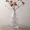 简约摆件器水晶玻璃插花现代高级花瓶ins水培透明风小口径法式晶尊法式菱形花瓶低款小号29cm（透明）羽毛花瓶大号37cm（绿色） 商品缩略图0