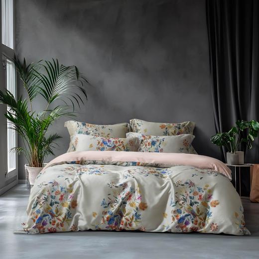 玛万生活MAWALIFE A类100%兰精天丝四件套之夏日花园，D*or同款定制花色，专属画稿艺术品，丝滑自带凉意（下单3-5天发） 商品图3