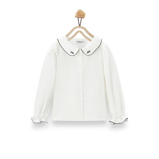 【辛巴娜娜】simbanana童装女童衬衫可爱上衣娃娃衫春秋新款宝宝小儿童纯棉衬衣 商品图0