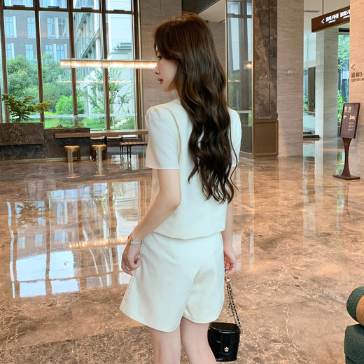 奢姿大码女装2025夏季气质V领两件套胖妹妹百褶半松紧时尚套装9952953493【1】 商品图3