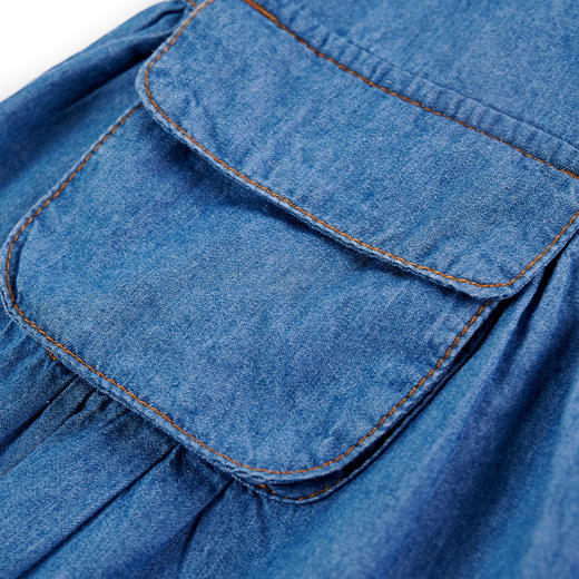 【辛巴娜娜】simbanana女宝宝时尚百搭吊带连衣裙韩版女童水洗软牛仔背带裙 商品图3