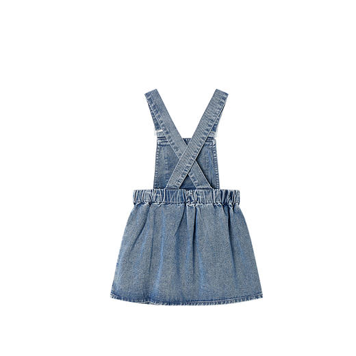 【辛巴娜娜】simbanana气质百搭儿童牛仔背带裙女童百褶裙宝宝蓝色连衣裙 商品图1