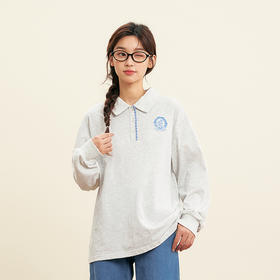 笛莎Deesha青少年女童T恤2025秋季女童花朵刺绣poloT恤