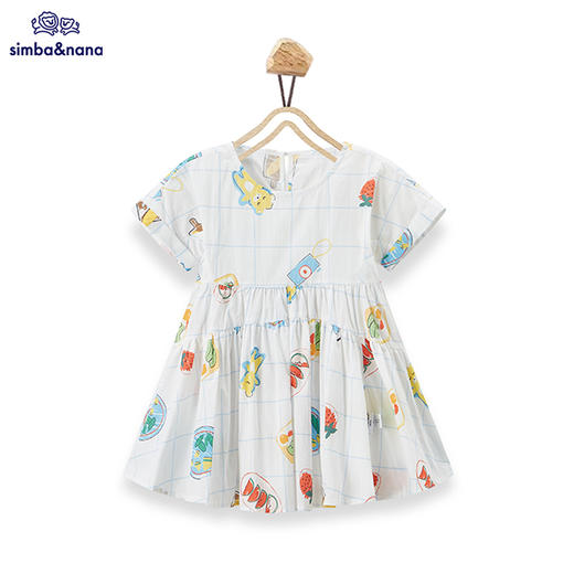 【辛巴娜娜】simbanana女童连衣裙24年夏宽松舒适可爱新裙子 商品图0