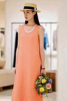 【高品质私服】【IC亚麻平纹两件套连衣裙】搭配低饱和哑光质感，营造松弛慵懒氛围，营造出利落又适宜的春夏氛围G1470-CC【无标出货 介意慎拍】